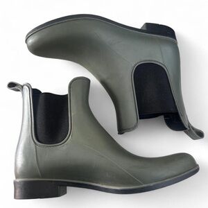 Sam Edelman Tinsley Chelsea Rain Boots Olive Green Size 7
